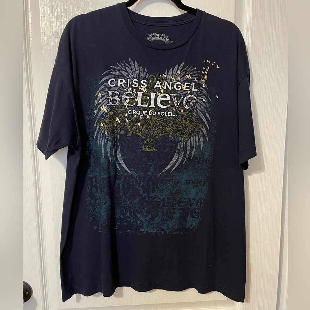 Criss Angel BELIEVE Cirque Du Soleil Navy Blue Size XL
